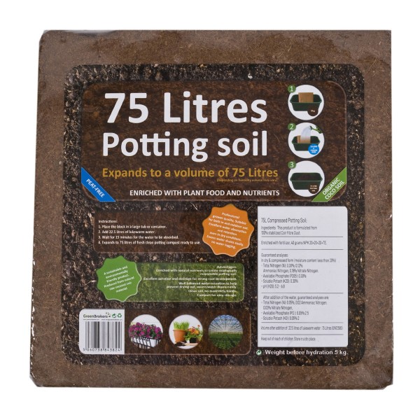 Organic All Purpose Potting Compost Expands to 75Ltr