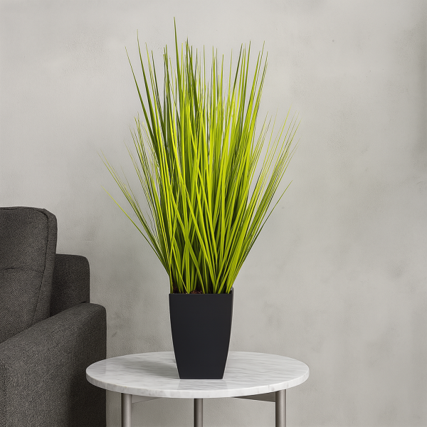 Artificial Decorative Grass Plant in Black Planter 90cm/3ft - A1028