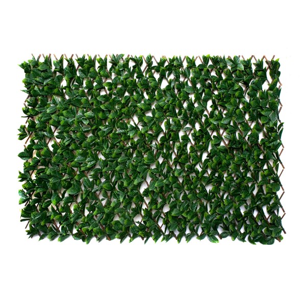 Artificial Expanding Green Wall Willow Trellis Fence with Green Foliage (1m x 2m) - GB1260