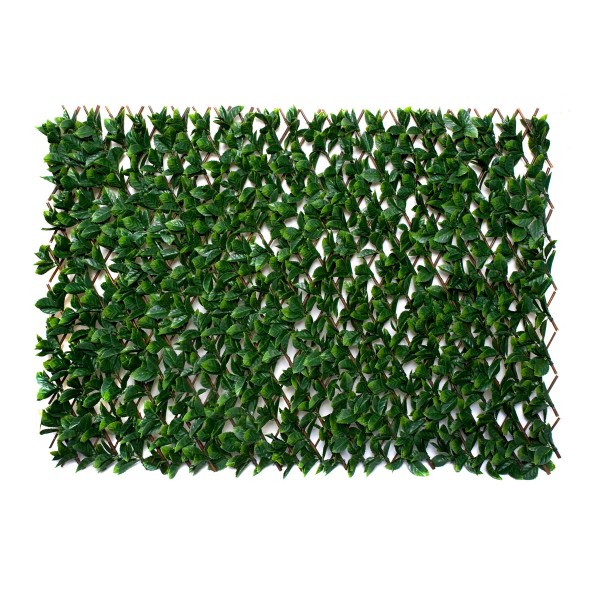 Artificial Expanding Green Wall Willow Trellis Fence with Green Foliage (1m x 2m)