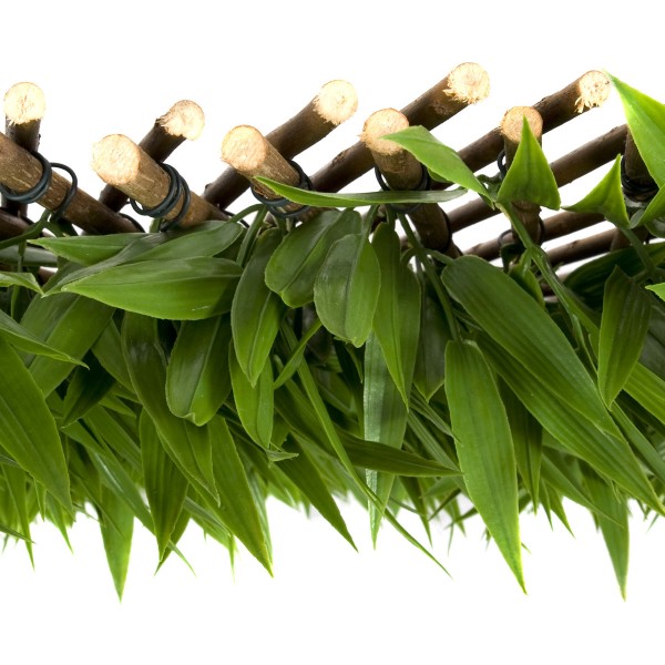 Artificial Expanding Green Wall Willow Trellis Fence with Bamboo Leaf Foliage (1m x 2m) - GB1149