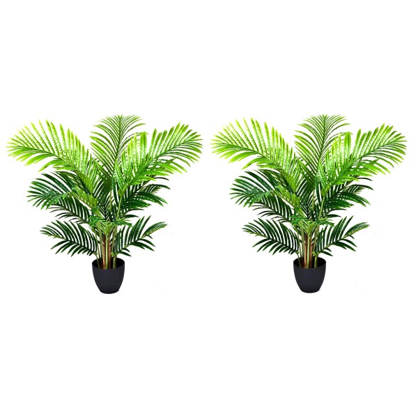 2 x Artificial Real Touch Areca Phoenix Palm Tree 94cm/3ft