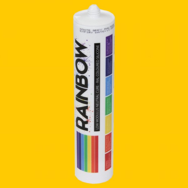 Rainbow RAL 1003 Silicone Sealant Signal Yellow | 300ml | Durable & Anti-Mould | For Kitchen, Bathroom, Showers & Other Sanitary Areas - DIY1003