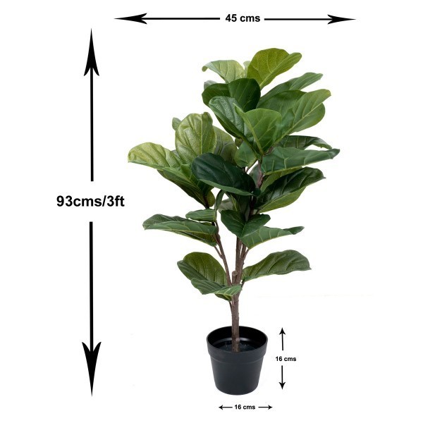 Artificial Real Touch Fiddleleaf Tree 3ft/93cm - A1367
