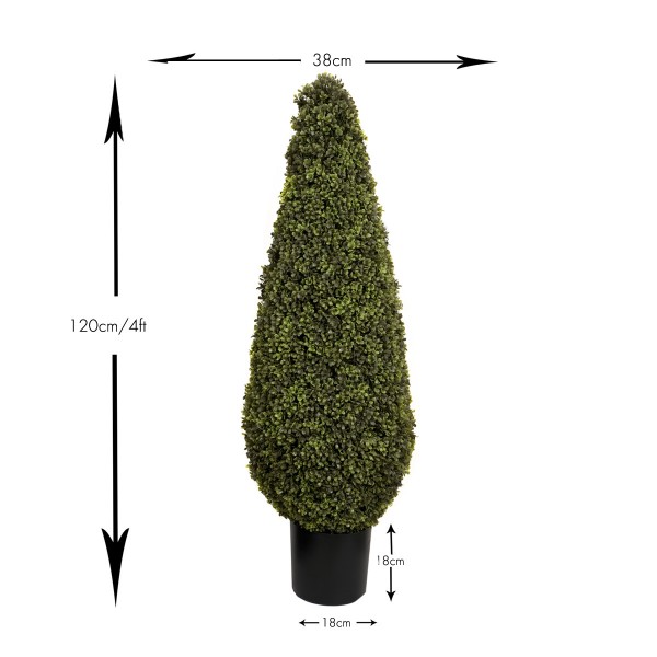 Artificial Waterdrop Shape Boxwood Topiary Tree 4ft/120cm - GB1419