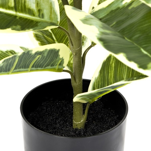 Artificial Real Touch Rubber Plant in Pot 75cm/2ft - GB1131