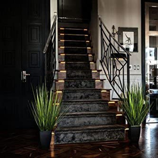 Artificial Decorative Grass Plant in Black Planter 90cm/3ft - A1028