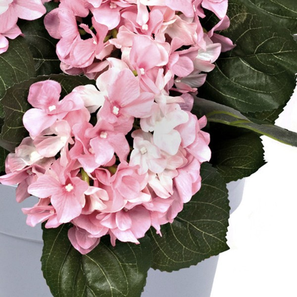 Artificial Pink Hydrangea in Grey Pot 50cm/20in