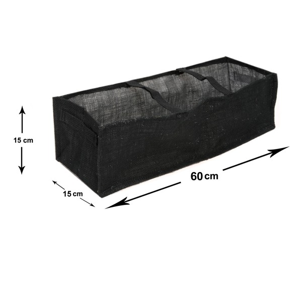 1 x Medium Multi Purpose Black Hessian Grow Bag 24in/60cm - GB1408