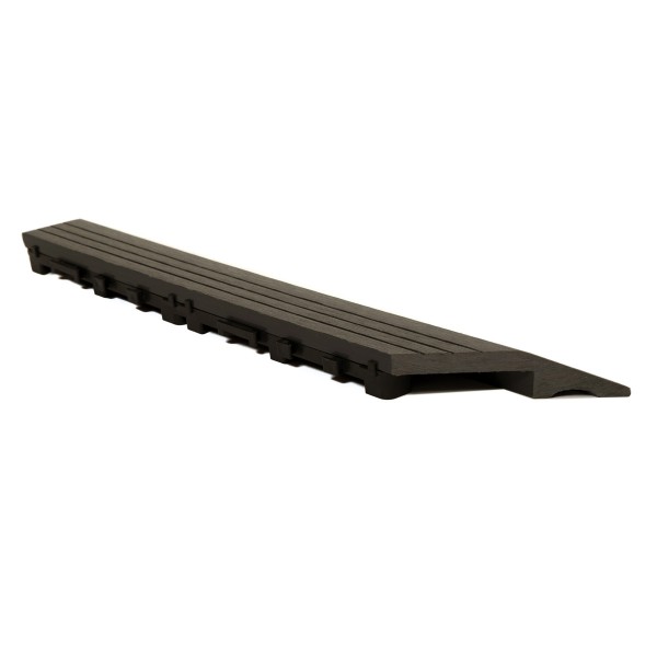 Dekco 1 Piece Brown Composite Interlocking Left Edging Tile 37cm x 7cm - GB1280