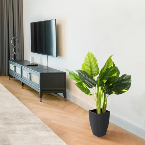 Artificial Real Touch Pothos Plant in Black Pot 75cm/2ft - GB1164