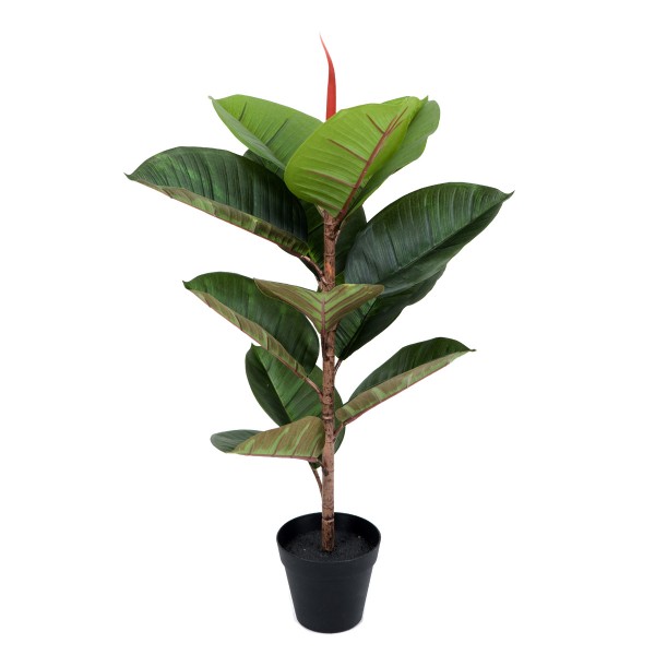Artificial Real Touch Rubber Tree x 13 leaves 70cm - GB1363