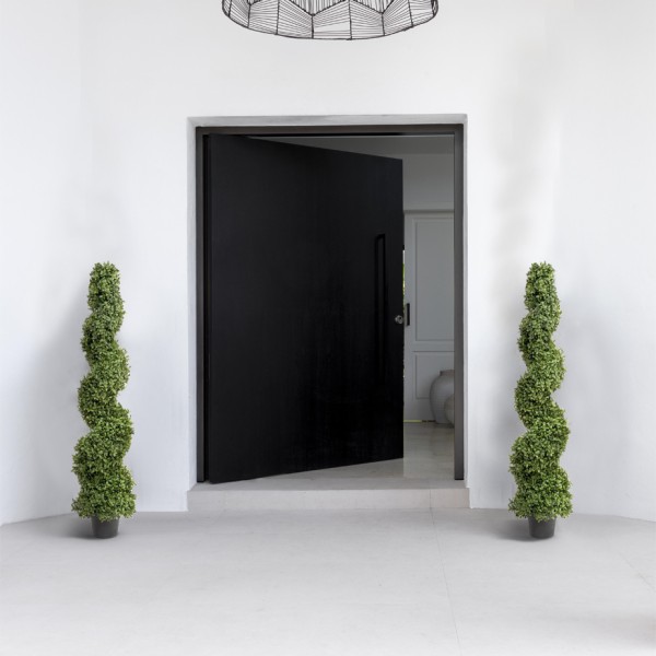 Artificial Premium Spiral Boxwood Topiary Trees 120cm/4ft (Set of 2) - GB1004