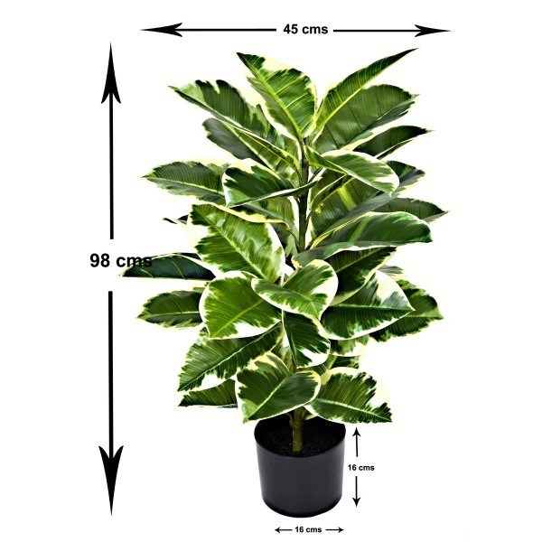 Artificial Real Touch Rubber Potted Plant 98cm/3ft - A1132