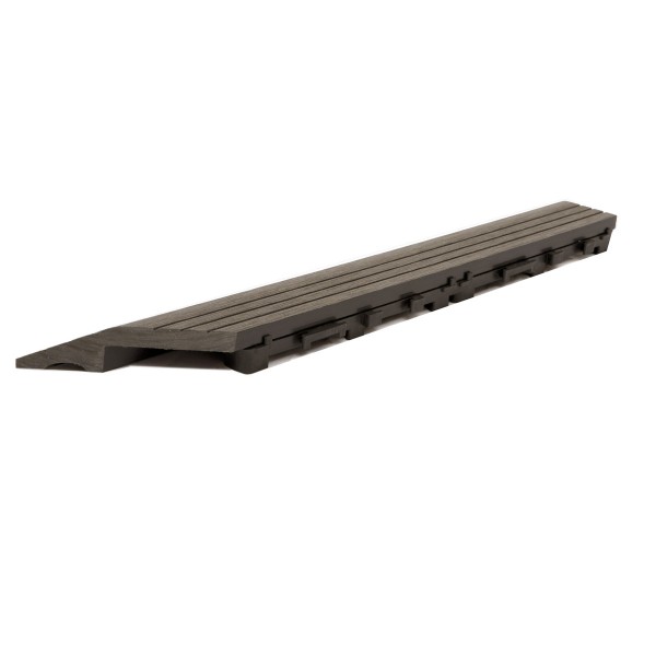 Dekco 1 Piece Brown Composite Interlocking Right Edging Tile 37cm x 7cm - GB1283